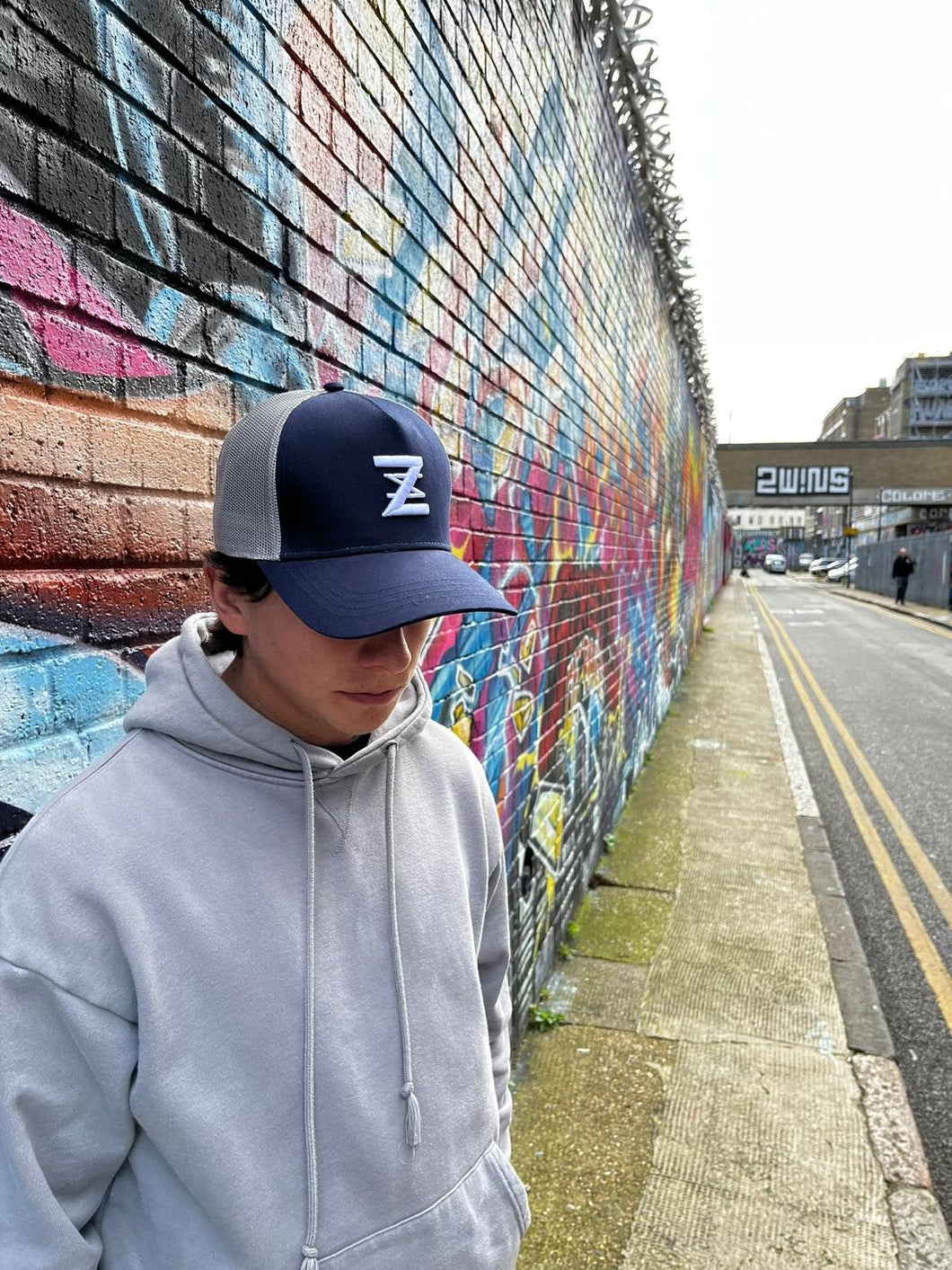 Navy & Grey logo cap.