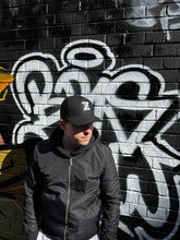 Load image into Gallery viewer, Black suede logo cap.
